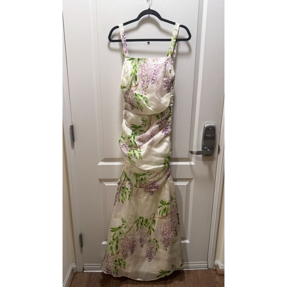 Sonya Moda Selena Resort Maxi Dress Wisteria print Wedding Guest size S NWT - Picture 2 of 6